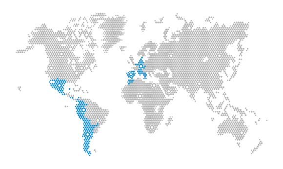 Tinsa en el mundo Mapa